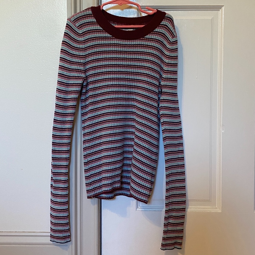 American Eagle Small Stripped Ribbed Sweater